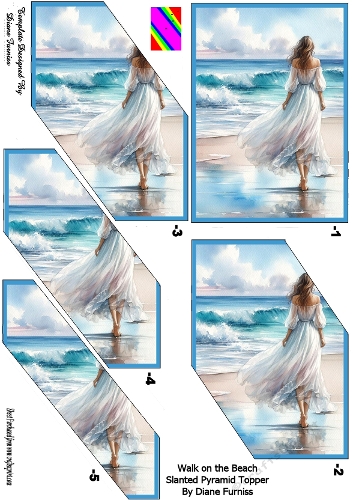 Walk on the Beach Slanted Pyramid Topper