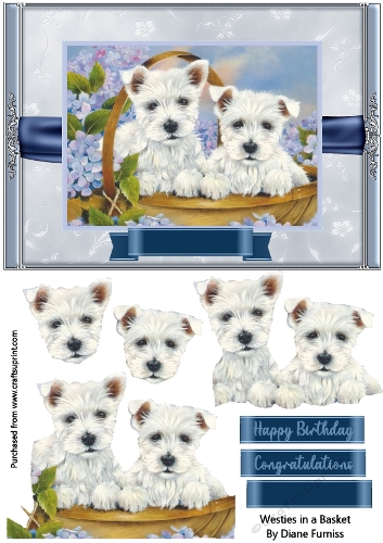 Westies in a Basket