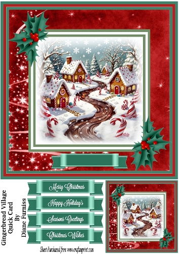 Gingerbread Village Quick Card