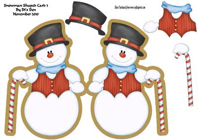 Snowman Shaped Card 3