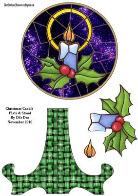 Christmas Candle Plate