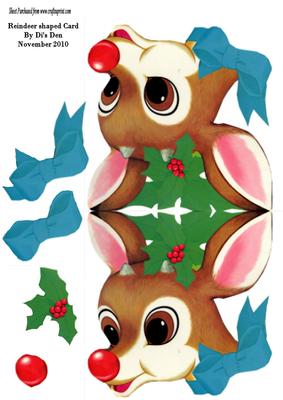 Reindeer Shaped Card