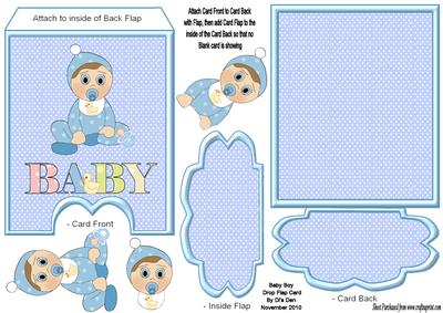 Baby Boy Drop Flap Card
