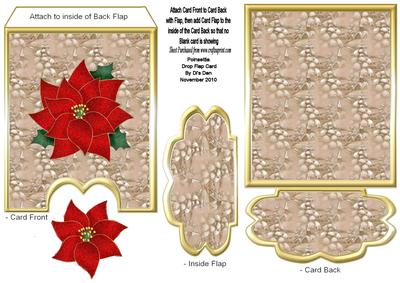 Poinsettia Drop Flap Card