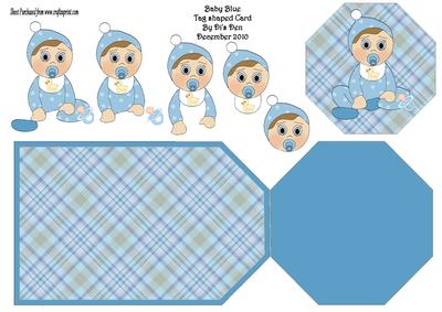 Baby Blue Tag Card