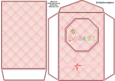 Baby Pink Matching Envelope
