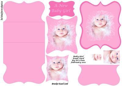 New Baby Girl Easel Card