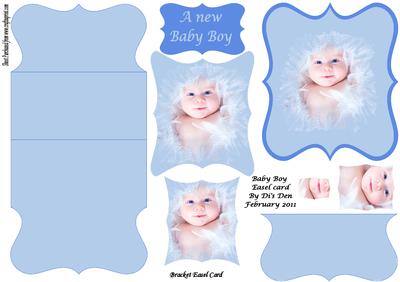 New Baby Boy Easel Card