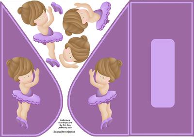 Ballerina 3 Teardrop Card