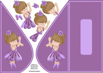 Ballerina 4 Teardrop Card