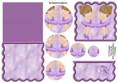 Ballerina 3 Easel Card