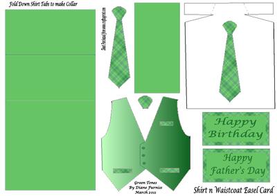 Green Tones Shirt Easel