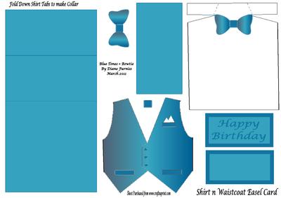 Blue Tones + Bowtie Easel