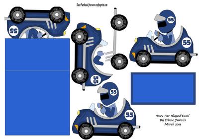 Race Car Easel Card