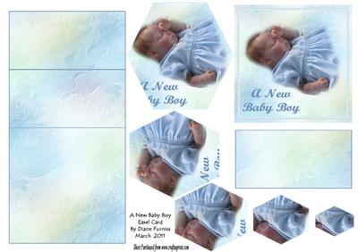 A New Baby Boy Easel Card