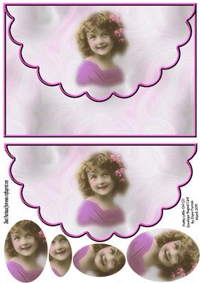 Pretty Little Girl (2) Envelope Style Card