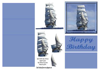 Sail with the Wind Easel Card