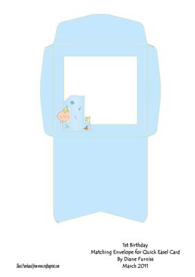 1st Birthday Matching Envy for Easel Card