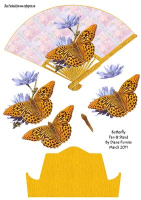 Butterfly Fan & Stand