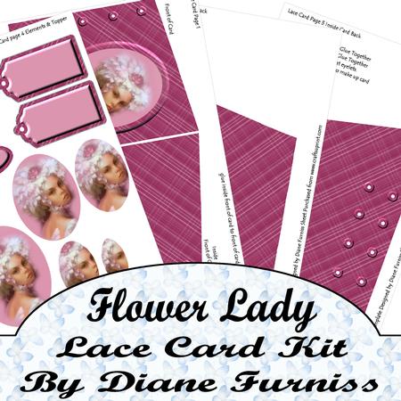 Flower Lady Lace Card Kit