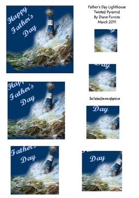 Father's Day Lighthouse Twisted Pyramid