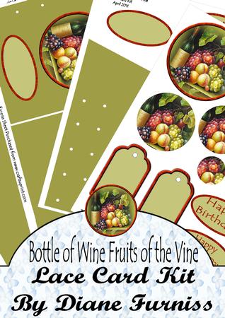 Bottle of Wine Lace Card Kit