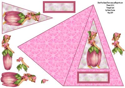 Flower Girl 4 Triangle Card