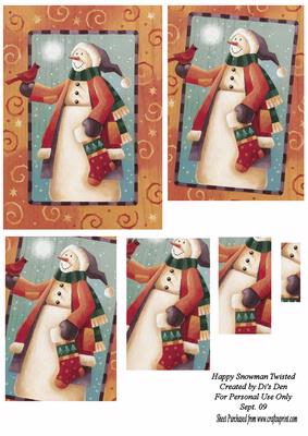 Happy Snowman Twisted