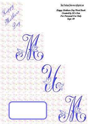 Happy Mothers Day Word Book