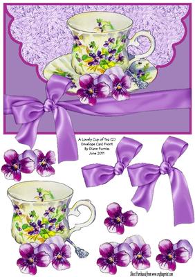 A Lovely Cup of Tea (2) Envelope Card