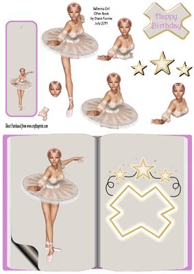 Ballerina Girl Open Book