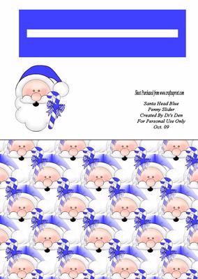 Santa Head Blue