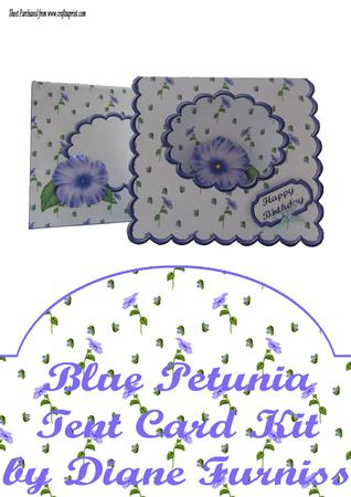Blue Petunia Tent Card Kit