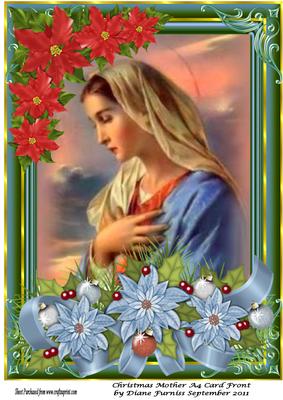 Christmas Mother A4 Card Front