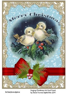 Singing Christmas A4 Card Front