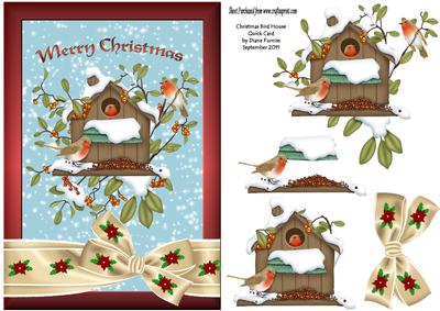 Christmas Birdhouse Quick Card
