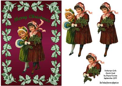 Victorian Girls Quick Card