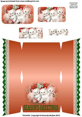 Christmas Kitty's Cracker Card