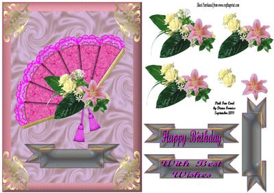 Pink Fan Card