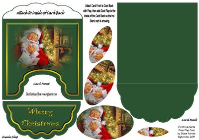 Christmas Santa Drop Flap Card