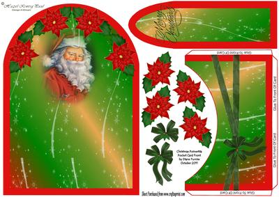 Christmas Poinsettia Pocket Card