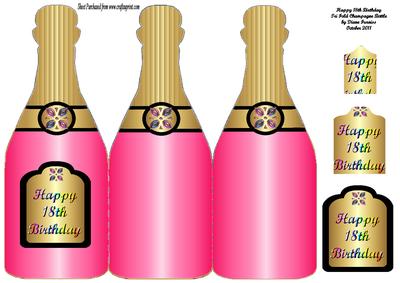 18th Birthday Bottle Tri Fold