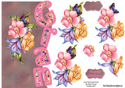 Gran Floral Card Front