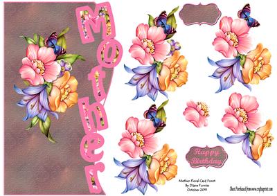 Mother Floral Card Front