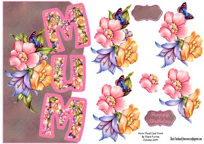 Mum Floral Card Front
