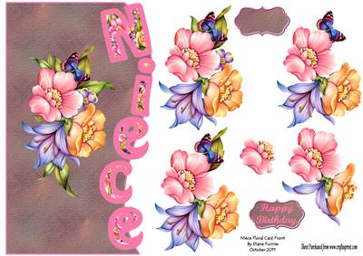 Niece Floral Card Front