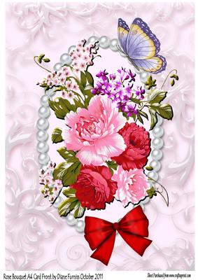 Rose Bouquet Floral A4