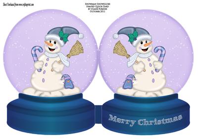 Snowman Snowglobe Card