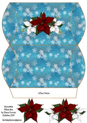 Poinsettia Pillow Box