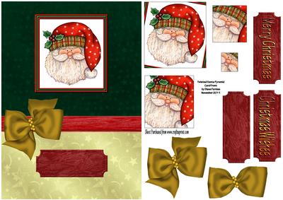 Twisted Santa Pyramid Card Front